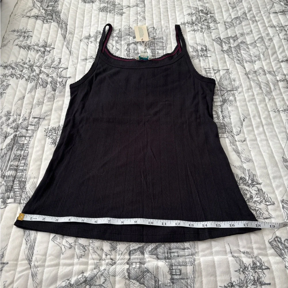 NWT Sundance Black Camisole Top with Purple Trim Women’s Size M - Picture 6 of 7